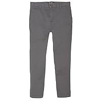 French Toast Boys' Adjustable Waist Stretch Straight Fit Chino Pant (Standard & Husky)