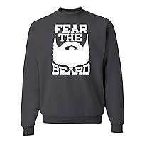 Fear The Beard Funny Graphic Mens Crew Neck