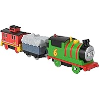 Thomas & Friends Motorized Toy Train Percy Battery-Powered Engine & Brake Car Bruno Rail Vehicle for Ages 3+ Years