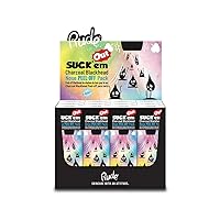 Suck'em Out Charcoal Blackhead Nose Peel-off Pack Display Set, 12 Pieces