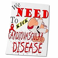 3dRose Kick Cardiovascular Disease - Towels (twl-202649-2)