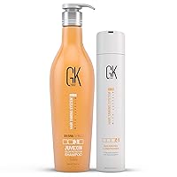 GK HAIRGlobal Keratin Balancing Conditioner For Dry Damaged Oily and Color Treated Hair And Global Keratin Shield Shampoo - (650ml/22oz) Color Protection Deep Cleansing for Dry Dull Hair Sulfate Free.