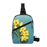 Narcissus Sling Bag For Women And Men Fashion Folding Chest Bag Adjustable Crossbody Travel Shoulder Bag