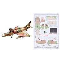 Paper American A-4 Skyhawk Fighter, 1:32 Paper Model Simulation Fighter Military Science Exhibition Model (Unassembled Kit) Model Collection