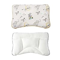 Toddler Pillows with Removable Cotton Pillowcase Kids Pillows for Sleeping Ergonomic Design Machine Washable Gift Box Packaging (3-8T, Yellow)