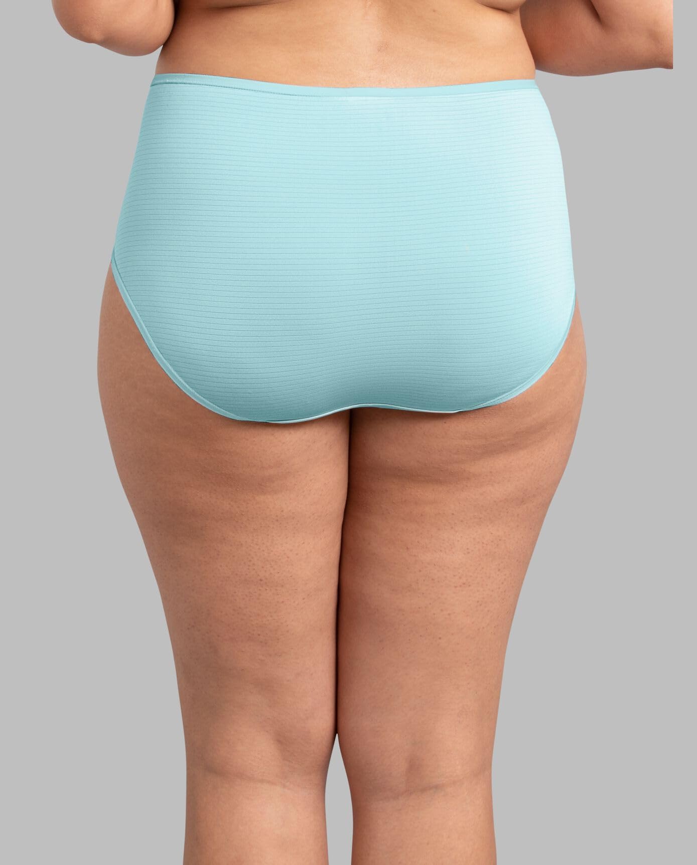 Fruit of the Loom Women's Breathable Underwear, Moisture Wicking Keeps You Cool & Comfortable, Available in Plus Size