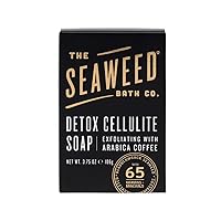 Seaweed Bath Co. Exfoliate Detox Body Soap, 3.75 Ounce, Sustainably Harvested Seaweed, Charcoal (Packaging May Vary)