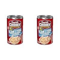 Campbell's Chunky Soup, Clam and Corn Chowder, 18.8 Oz Can (Pack of 2)