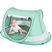 Baby Beach Tent,Large Pop Up Beach Tent Sun Shade for Beach,Portable Baby Travel Tent with Mosquito Net,Indoor Baby Play Tent,UPF 50+ UV Protection Sun Shelters