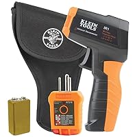 IR1KIT Infrared Thermometer and GFCI Receptacle Tester Kit, Non-Contact Digital Temperature Measurement and Electrical Tester