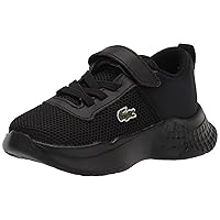 Lacoste Kid's Court Drive Sneakers, Black/Black, 4 US Unisex Toddler