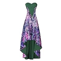 Camo and Lace High Low Wedding Dresses Evening Prom Reception Gowns