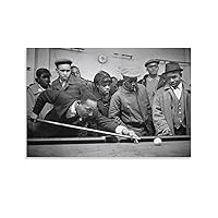 Martin Luther King Jr. Playing Pool Poster MLK Wall Prints Canvas Art Poster Decorative Painting Canvas Wall Art Living Room Posters Bedroom Painting 24x36inch(60x90cm)