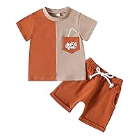 Summer Outfits for Boys Short Sleeve Shirt Daily Casual Shorts Set Cartoon Printed Outfits Clothes