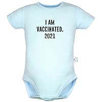 I'm Vaccinated 2021 Funny Rompers Newborn Baby Bodysuits Infant Jumpsuits Outfits Kids Short Sleeves Clothes Graphic Print