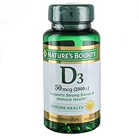 Nature's Bounty Vitamin D3 2000 IU Softgels 150 ea (Pack of 4)