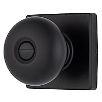 BRINKS – Contemporary Privacy Locking Interior Ball Door Knob, Matte Black - Designed for Sleek and Modern Homes and Blends Seamlessly with Interior Décor (E2436-122)
