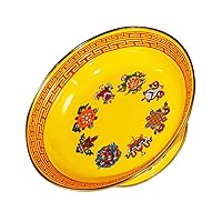 BESTOYARD Offer Tribute Fruit Plate Religious Tribute Holders Cupcake Holder Decorative Bowl Food Decor Ceramic Tray Temple Plate Footed Fruit Bowl Enamel Paper Cup Cake Stand