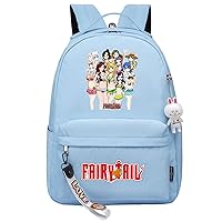 Fairy Tail Waterproof Bookbag Anime Graphic Large Laptop Knapsack Casual Travel Daypack for Hiking