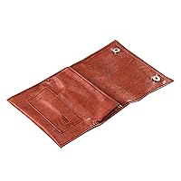 Leather Tobacco Pouch Leather Hand Roll BPortable Storage Bag Vintage Old Fashioned Hand Rolled Cigarette Pouch for Men/Women,Brown