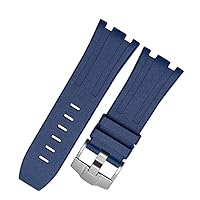 Rubber Watchband For Audemars Piguet Watch Strap Men Silicone Wrist Band Bracelet Accessories For 15703 28mm Silicone Watch Band (Color : 26mm, Size : 28mm)