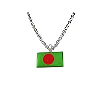 Bangladesh Flag Pendant Necklace