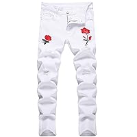 Boy's Skinny Fit Ripped Destroyed Distressed Stretch Fashion Denim Jeans Pants