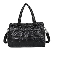Women Winter Bags Solid Color Quilted Handbags Female Large Capacity Messenger Bag Padded Crossbody Bag