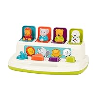 Cause-And-Effect Toy – Developmental Toy With Buttons & Colors – Color Sorting Animal Toys – For Kids, Toddlers, Babies – 18 Months + – Pop-Up Pals