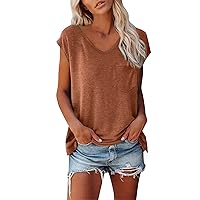 Womens T Shirts Plus Size,Womens Tops Casual V Neck Button Up Loose Waffle Knit Tunic Henley Shirts Womens Tank Tops