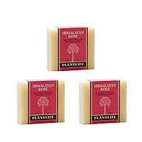 Plantlife Himalayan Rose 3-Pack Bar Soap - Moisturizing and Soothing Soap for Your Skin - Hand Crafted Using Plant-Based Ingredients - Made in California 4 oz Bar