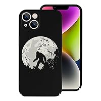 Bigfoot Moon Sasquatch Phone Case Shockproof Phone Protective Covers Cute Slim Shell Compatible for iPhone 14