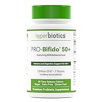 Hyperbiotics Vegan Pro Bifido Tablets | Probiotics for Women & Men, Adults Over 50 | Digestive Health, Immune Support | Nutritional Supplement, Time Released | 60 Count