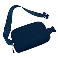 Fanny Pack Crossbody Bags for Women, Mini Belt Bag with Adjustable Strap, Fashionable Waterproof Waist packs for Workout, Running, Hiking (Blue)
