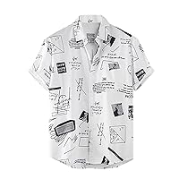 Compression Shirt Men Mens Novelty Button Down Short Sleeve Vacation Holiday Party Funny Tops Summer Tropical Beach Shirts