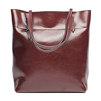 JIUFENG Women's Tote Bag Genuine Leather Handbags Classic Stylish Shoulder Bag Purses