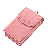 Ladies mobile phone bag, large capacity, female bag, fashion zipper, one shoulder messenger bag, long wallet, dark pink