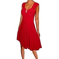 Plus Size Women Empire Waist A Line Slimming Cocktail Dress Made in USA