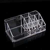 9 Grid Acrylic Makeup Tools Organizer Storage Box Cosmetic Tray Lipstick Case Holder Display Stand Make Up Organizer (Color : Clear)