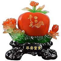 Feng Shui Ornaments Resin Apple Decoration Home Decoration Living Room Entrance Wine Cabinet Mascot Craft Decoration Birthday Gift Decor