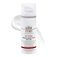 EltaMD UV Clear SPF 46 Face Sunscreen, Broad Spectrum Sunscreen for Sensitive Skin and Acne-Prone Skin, Oil-Free Mineral-Based Sunscreen Lotion with Zinc Oxide, 1.7 oz Pump