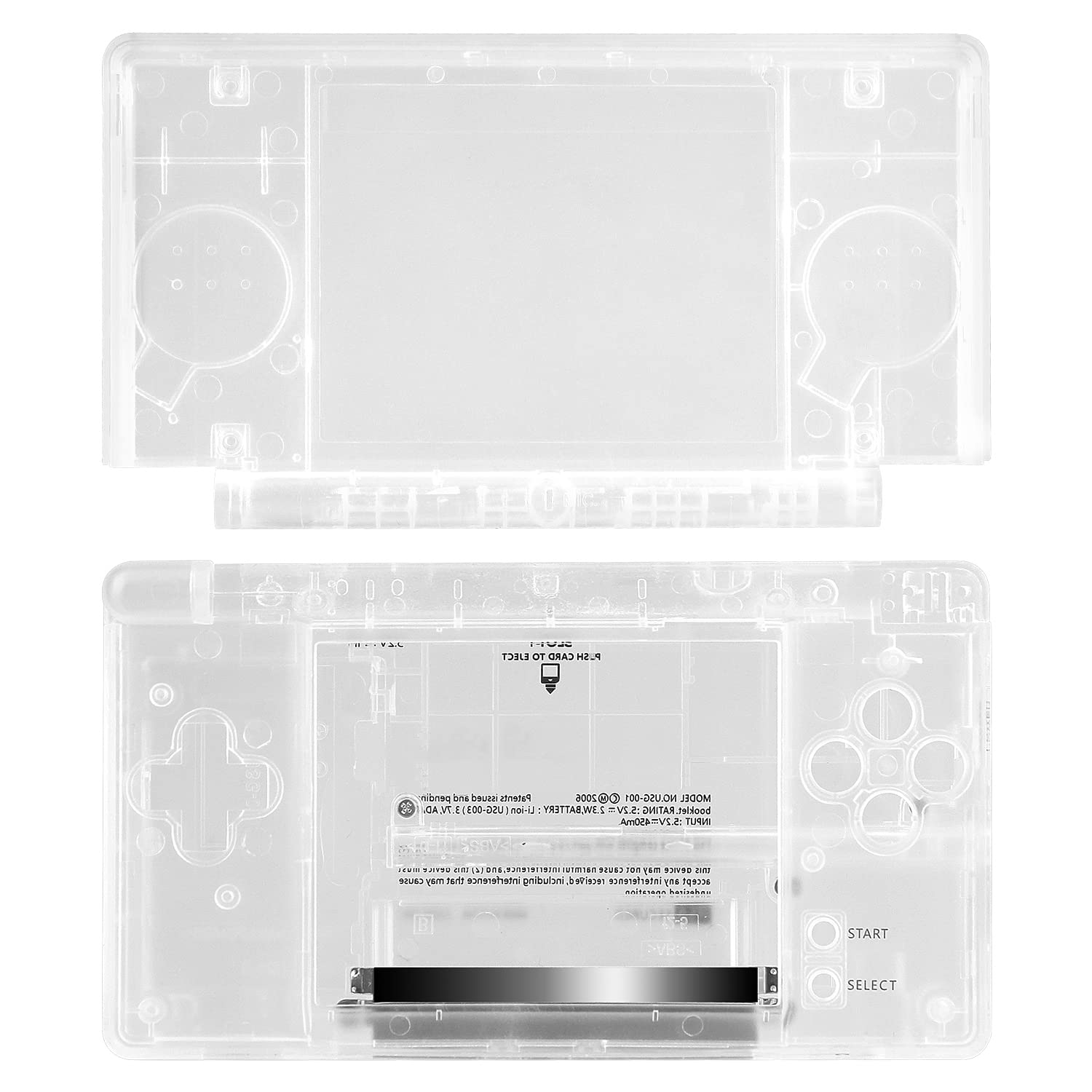 OSTENT Full Repair Parts Replacement Housing Shell Case Kit for Nintendo DS Lite NDSL Color Clear