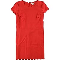 Womens Scalloped Shift Dress