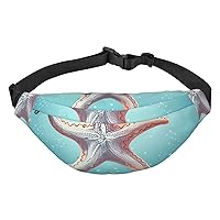 Starfish Fanny Pack for Men Women Crossbody Bags Fashion Waist Bag Chest Bag Adjustable Belt Bag