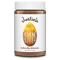 Justin's Honey Almond Butter, No Stir, Gluten-free, Non-GMO, Responsibly Sourced, 16 Ounce Jar