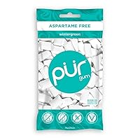 Pur Gum Wintergreen Gum, 80 Gram - 60 pieces per pack - 12 packs per case.