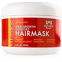 Nourish Beaute Premium Hair Mask for Hair Loss and Deep Conditioning to Promote Hydration and Regrowth on Dry Damaged Hair for Men and Women, 8 Ounces