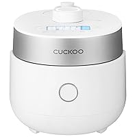 CUCKOO IH Twin Pressure Small Rice Cooker 15 Menu Options: White, GABA, Scorched, Porridge, & More, User-Friendly LED Display, Fuzzy Logic Tech, 3 Cup / .75 Qt. (Uncooked) CRP-MHTR0309F White, Stainless Steel Feature