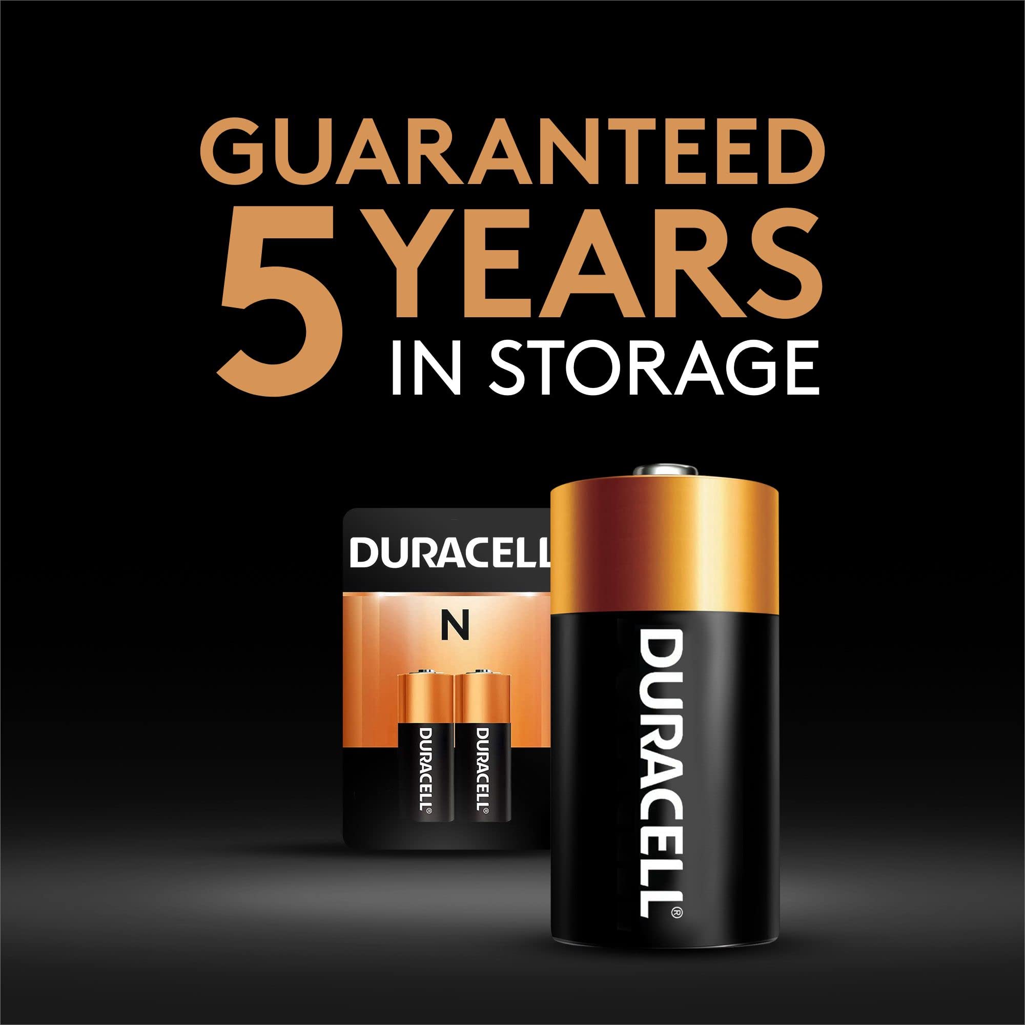 Duracell N 1.5V Alkaline Battery, 2 Count Pack, N 1.5 Volt Alkaline Battery, Long-Lasting for Medical Devices, Key Fobs, GPS Trackers, and More