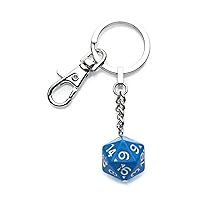 Dungeons & Dragons: Honor Among Thieves - Official Original Artwork 3D Plastic Blue Dice Keychain Dungeons & Dragons: Honor Among Thieves - Official Original Artwork 3D Plastic Blue Dice Keychain